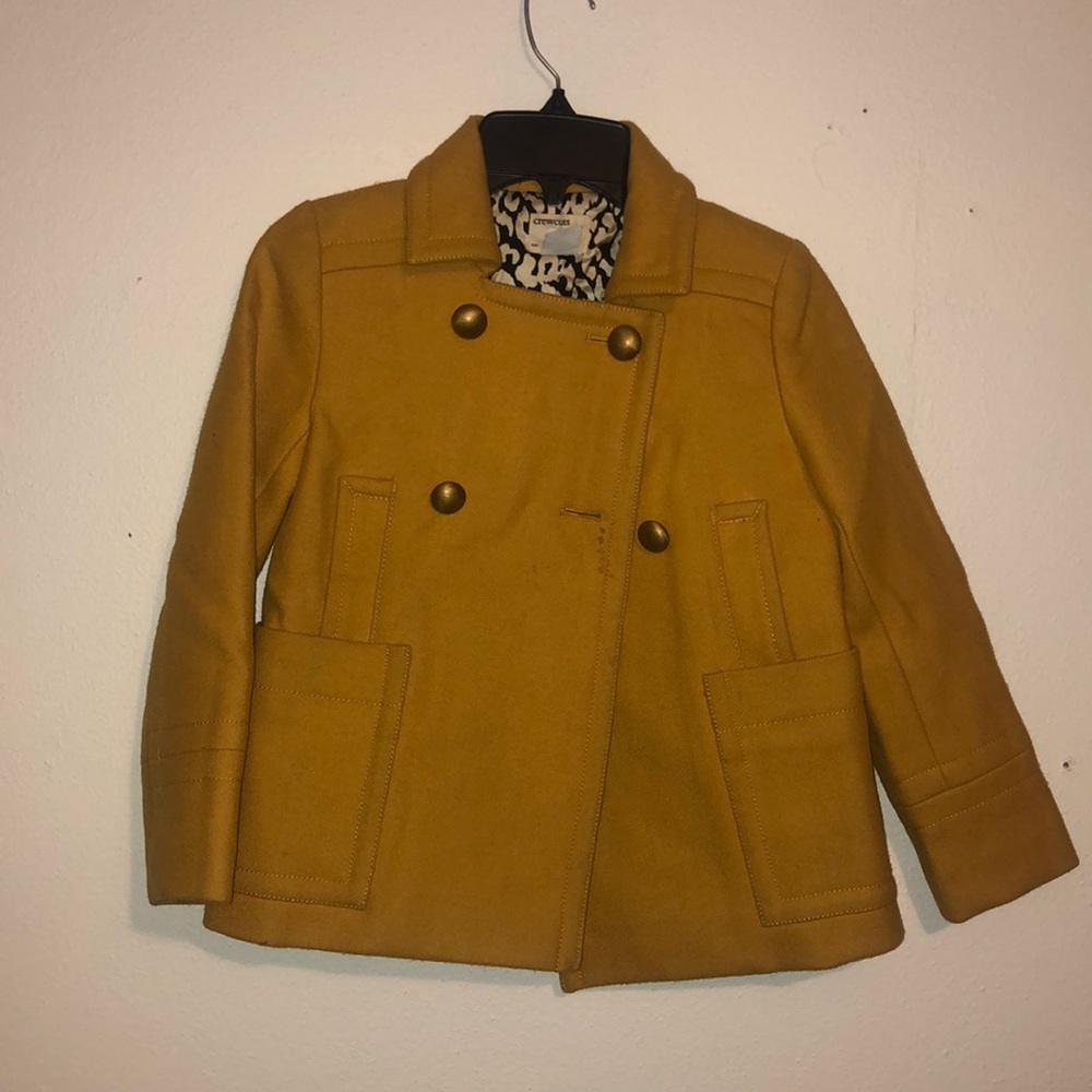 Mustard Yellow Crewcut Peacoat